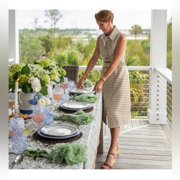 Tuckernuck Ocean Spray Cheyenne Dress Size XXL NWT Geo Print Belted Midi - Picture 14 of 16